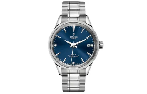 TUDOR Wind Style Collection Automatic Mechanical Movement Women's Watch 34mm Blue Dial Steel Strap