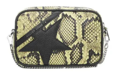 Golden Goose Snakeskin Print Leather Crossbody Bags Women's Green