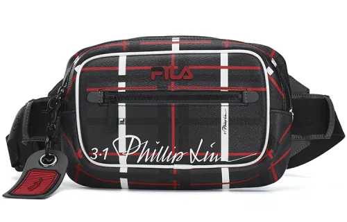 FILA 3.1PHILLIP LIM Collaboration PU, Textile Mixture Fanny Pack Regular Unisex Black