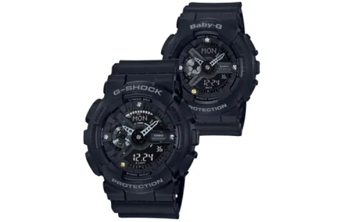 CASIO Unisex Pair Table Series Black Watch