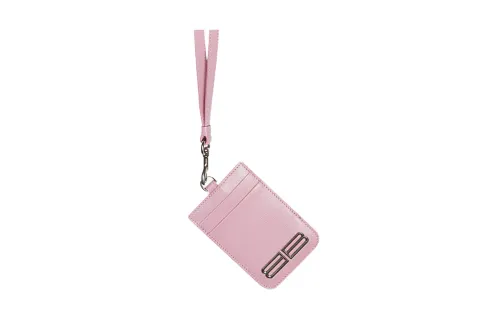 Balenciaga Gossip Cow Leather Card Holder Card Holder Women's Light Pink