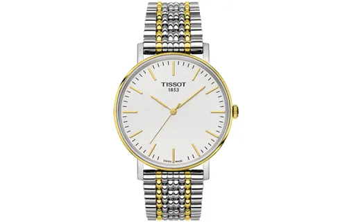 TISSOT Meishi Collection Quartz Movement 30m Waterproof Men's Watch 38mm White Dial Stainless Steel Case