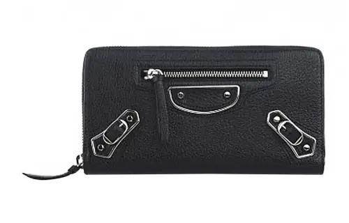 Balenciaga Sheepskin Wallet Regular Women's Black