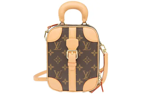 LOUIS VUITTON Vertical Mini Luggage Monogram Brown