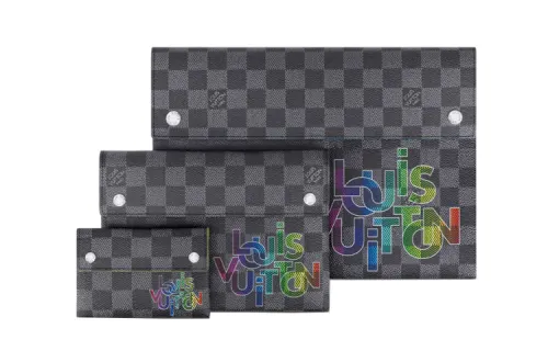 LOUIS VUITTON Coated Canvas Combo Set Men's Black