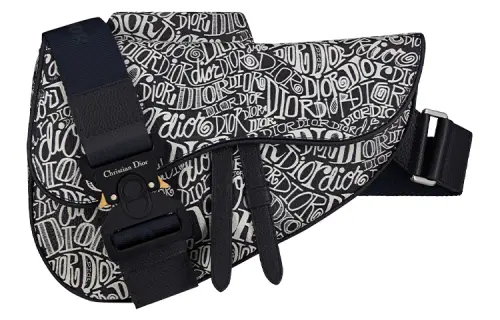 DIOR Saddle Calfskin Saddle Bag, Shoulder Bag, Crossbody Bag Men's Marine Blue