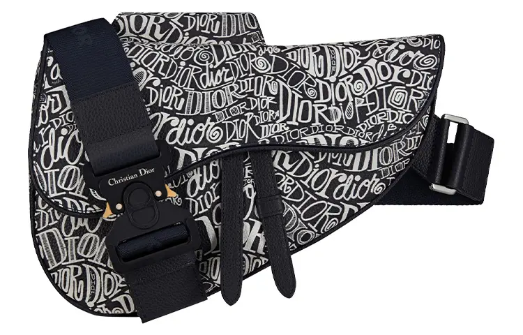 DIOR Saddle Calfskin Saddle Bag, Shoulder Bag, Crossbody Bag Men's Marine Blue