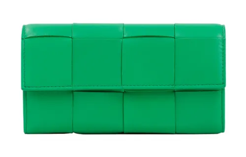 Bottega Veneta Leather Wallet Women's Green