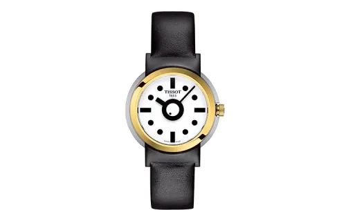 TISSOT Tissot, quartz golden women's watch, white dial, case stainless steel, watch strap, quartz mechanism, 34mm