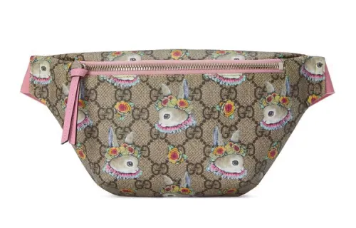 GUCCI Yuko Higuchi Collaboration Canvas Fanny Pack, Sling Bag, Kids' Bag Kids' Ebony/Pink