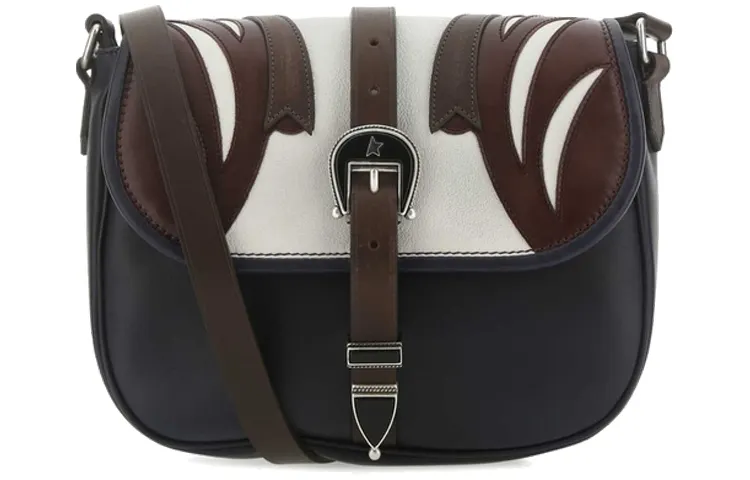 Golden Goose Patchwork Cow Leather Shoulder Bag Women's Multicolor