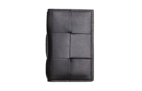 Bottega Veneta Cow Leather Card Holder Men's Black