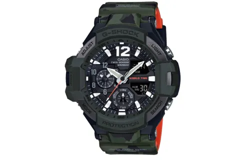CASIO Men MASTER OF G-AIR Series Black Watch GA-1100SC-3A