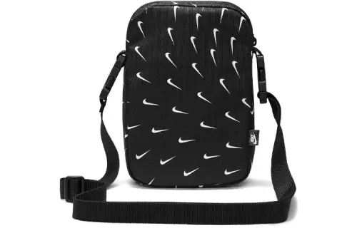 Nike Polyester Shoulder Bag, Crossbody Bag Regular Unisex Black