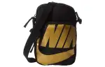 Nike Polyester Shoulder Bag, Crossbody Bag Regular Unisex Black Gold