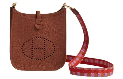 HERMES Evelyne Clemence Bullock Leather Crossbody Bag, Shoulder Bag 16 Women's