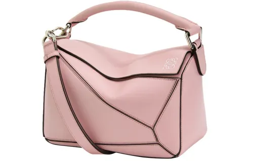 LOEWE Puzzle Cow Leather Shoulder Bag, Crossbody Bag, Handbag Small Women's Pink