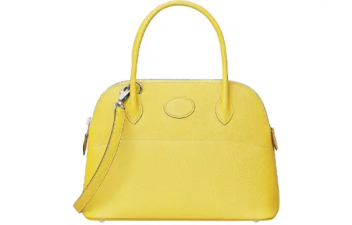 HERMES Bolide Epsom Leather Bowling Bag, Shoulder Bag, Crossbody Bag, Handbag Women's 9R Lime