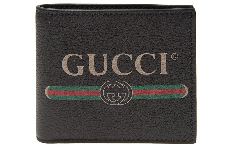 GUCCI Leather Wallet Men's Black