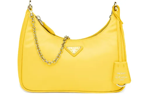 PRADA Re Edition Nylon Underarm Shoulder Bag Women's Yellow