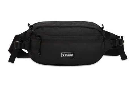 Converse Polyester Crossbody Bag, Fanny Pack Regular Unisex Black