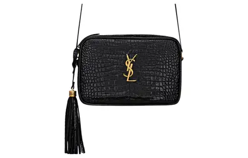 SAINT LAURENT LOU Leather Crossbody Bag, Shoulder Bag Women's Black