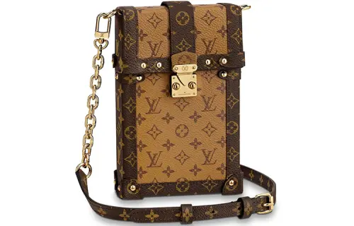 LOUIS VUITTON Pochette Trunk Verticale Monogram Reverse Brown