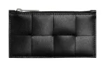 Bottega Veneta Versatile Cow Leather Card Holder Men's Black
