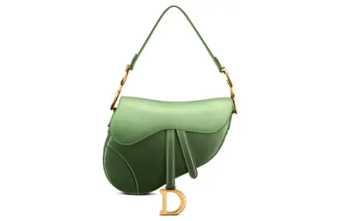 DIOR Saddle Cow Leather Saddle Bag, Shoulder Bag Regular Women's Green