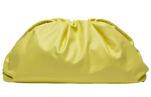 Bottega Veneta Cow Leather Clutch Large Women's Yellow