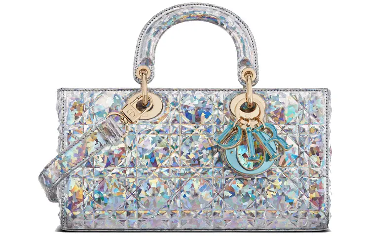 DIOR Cow Leather Handbag Women's Rainbow