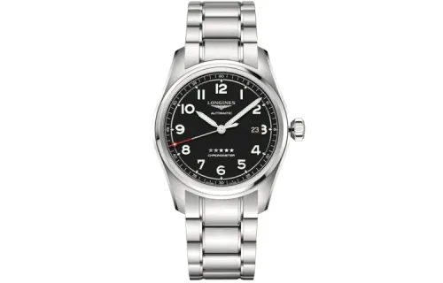 LONGINES Automatic Mechanical Movement COSC Certified Men's Watches Watch 42mm Black Dial Stainless Steel Case