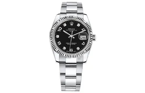 ROLEX Datejust Collection Automatic Mechanical Movement Women's Watch 34mm Black Dial