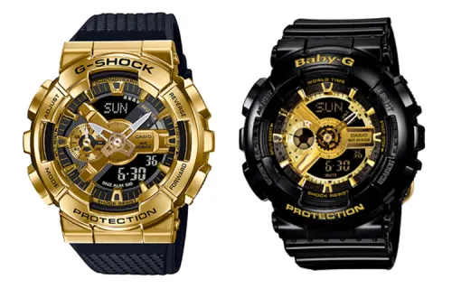 CASIO Unisex Pair Table Series Gold Watch