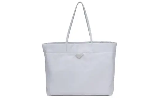 PRADA Recycled Nylon Tote Bag, Shopping Bag, Shoulder Bag Women's Cornflower Blue