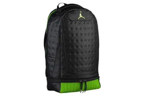 Jordan Canvas Basketball Bag Backpack Regular Unisex Black Green Multicolor