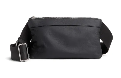 Bottega Veneta Leather Shoulder Bag, Crossbody Bag Men's Black