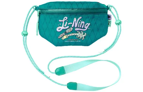 Li Ning Steven Harrington Collaboration Fabric Shoulder Bag, Crossbody Bag Regular Unisex Light Jade Green