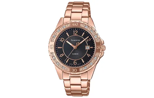 CASIO Women's SHEEN 35.2mm Black Watch SHE-4532PG-1A