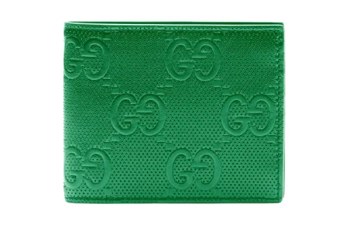 GUCCI Leather Wallet, Wallet Men's Green