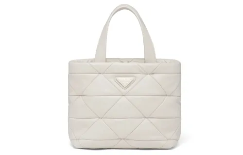 PRADA Spectrum Leather One Shoulder Handbag Women's White