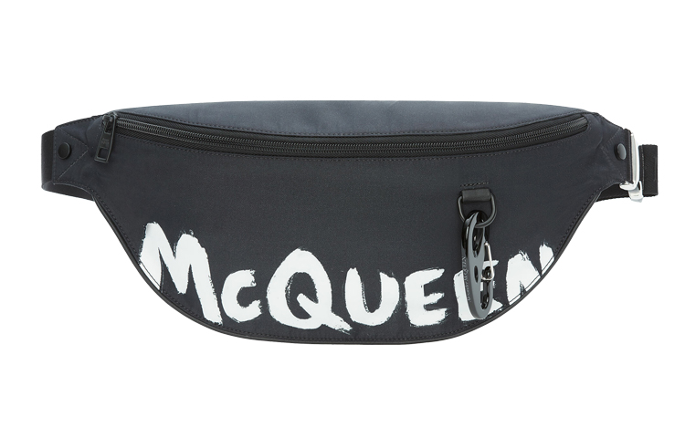 Мужская сумка Alexander McQueen Harness (черная)