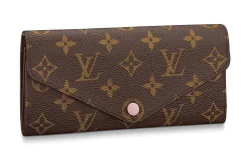 LOUIS VUITTON Canvas With Leather Wallet Mini Women's Brown