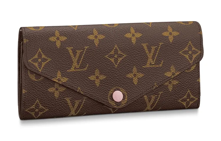 LOUIS VUITTON Canvas With Leather Wallet Mini Women's Brown