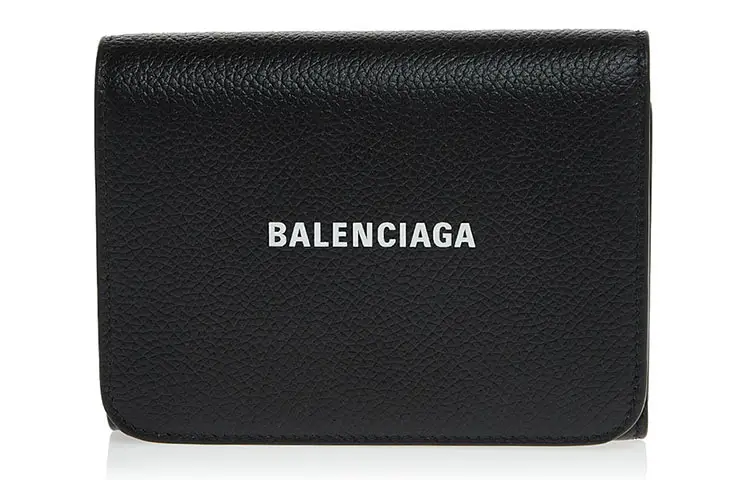 Balenciaga Leather Wallet Men's Black