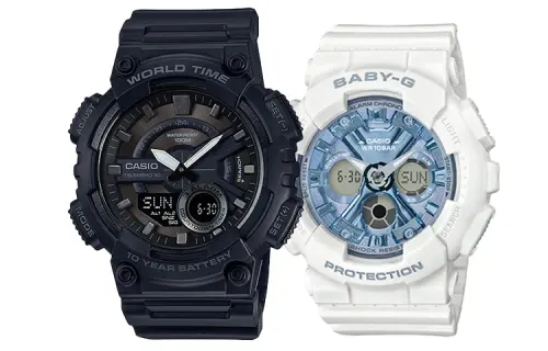 CASIO Unisex Pair Table Series Black Watch