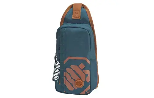 Li Ning Polyester Shoulder Bag, Crossbody Bag, Sling Bag Regular Unisex Blue Green