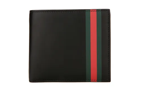 GUCCI Leather Wallet Regular Men's Black