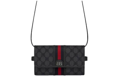 Balenciaga GUCCI Collaboration Canvas With Leather Shoulder Bag, Crossbody Bag Mini Women's