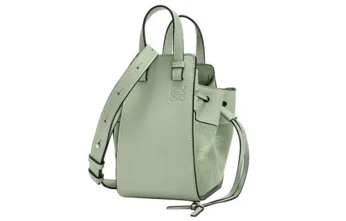 LOEWE Grain Calfskin Handbag Mini Women's Light Green